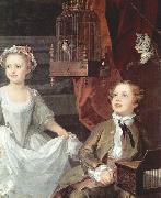 William Hogarth Portrat der Graham Kinder, Detail oil on canvas